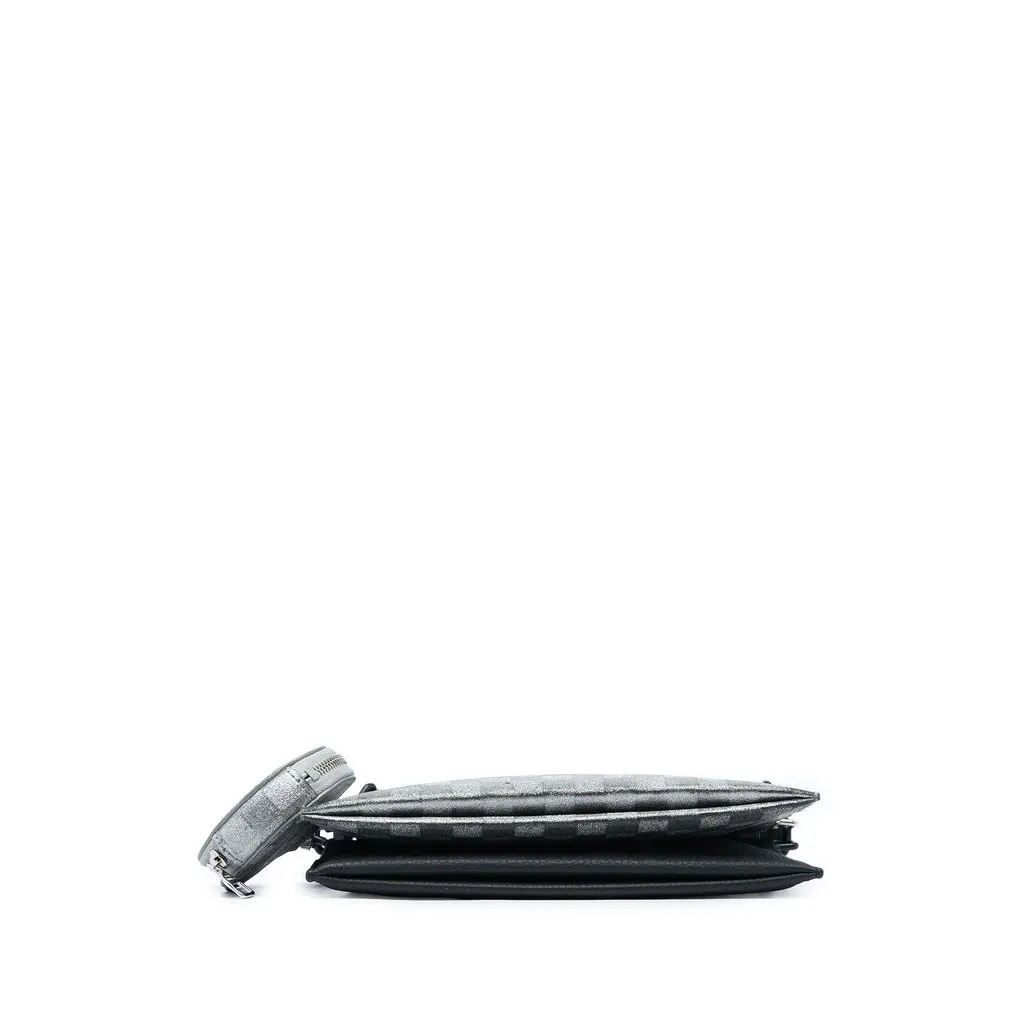 Louis Vuitton Damier Glitter Taurillon In The Loop Trio Pouch Black Leather Good - Inside View