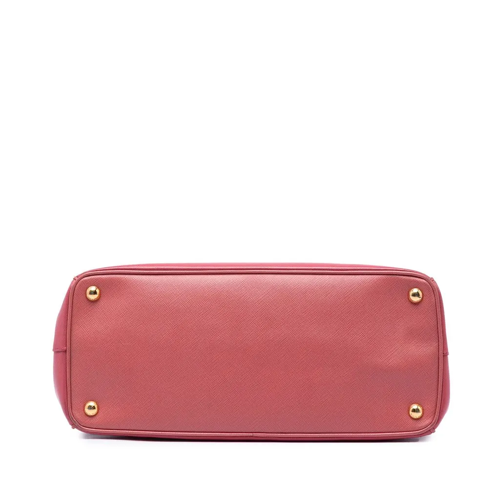 Prada Large Saffiano Lux Galleria Double Zip Tote Pink Leather Very good - Inside View