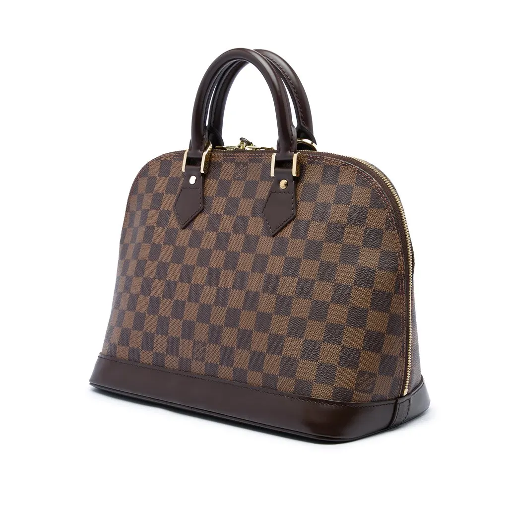 Louis Vuitton Damier Ebene Alma MM Brown Canvas Very good - Back View
