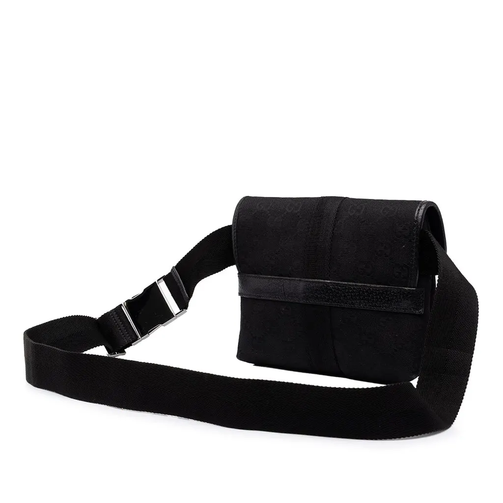 Gucci GG Canvas Belt Bag Black Canvas Good - Back View