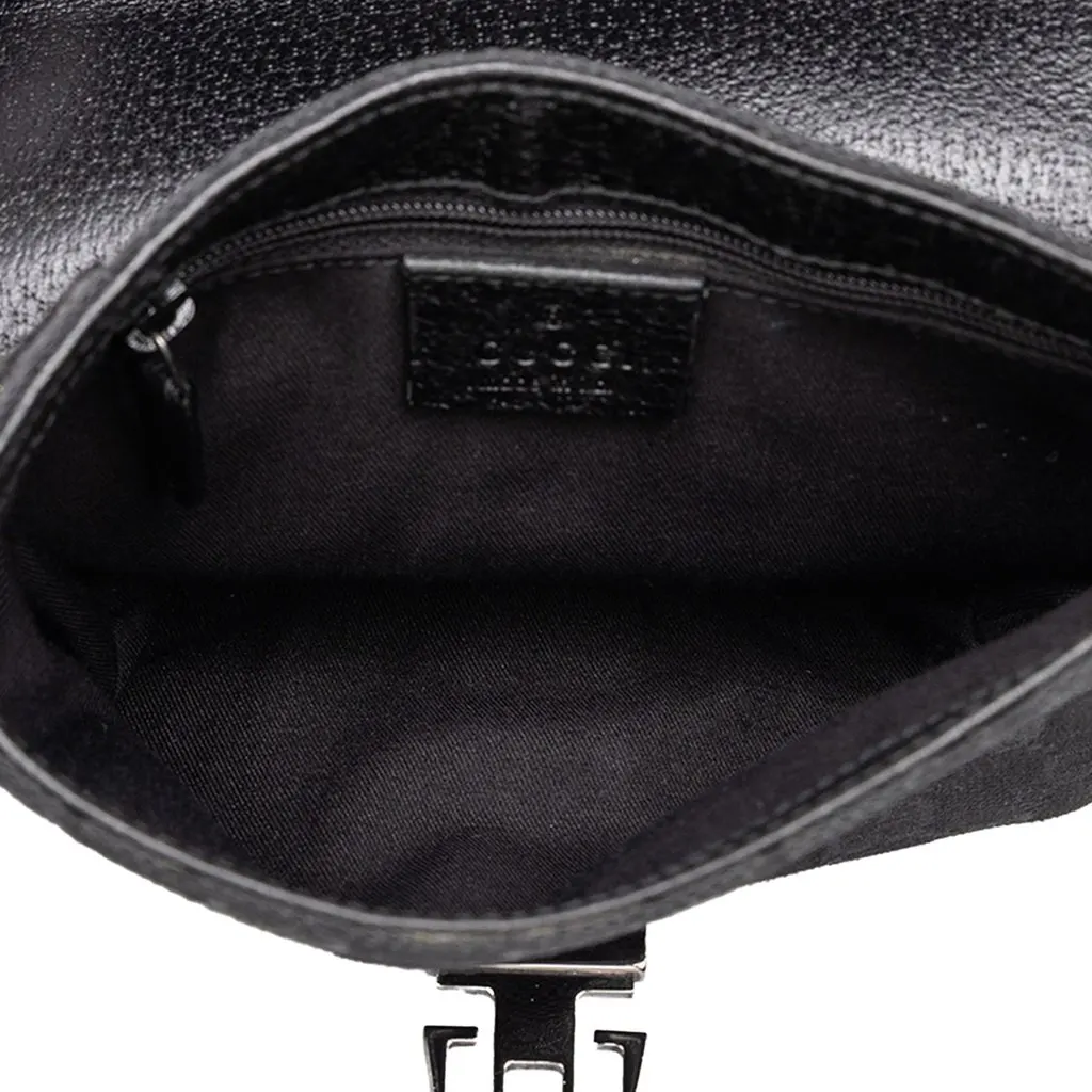 Gucci GG Canvas Belt Bag Black Canvas Good - Model View