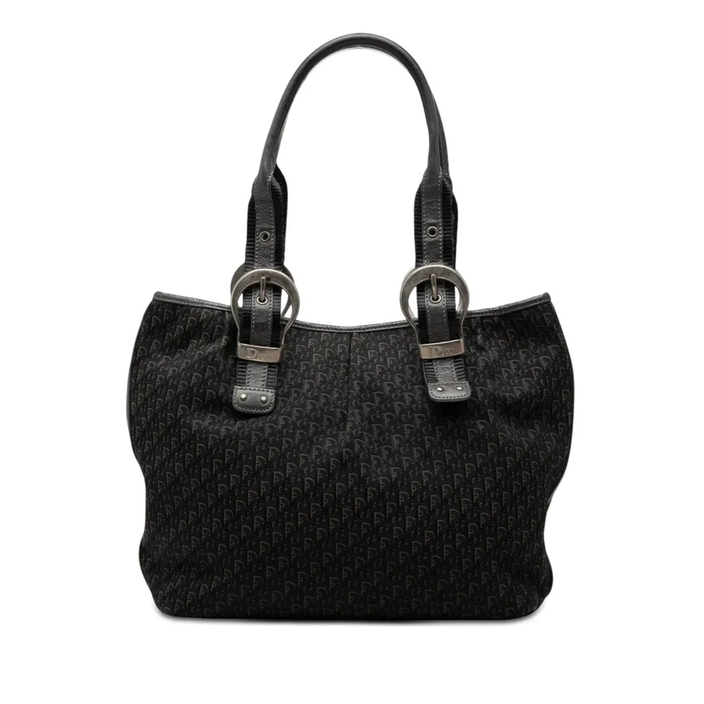 Dior Diorissimo Trotter Canvas Tote Black Very good - Front View
