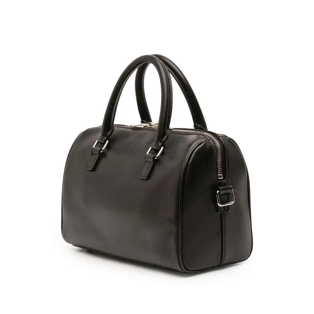 Saint Laurent Baby Studded Leather Classic Duffle Satchel Black Leather Very good - Back View