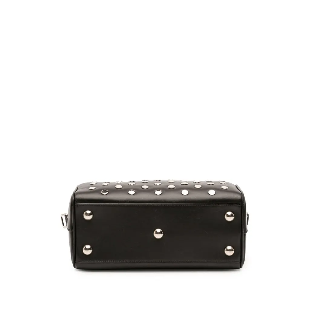 Saint Laurent Baby Studded Leather Classic Duffle Satchel Black Leather Very good - Inside View