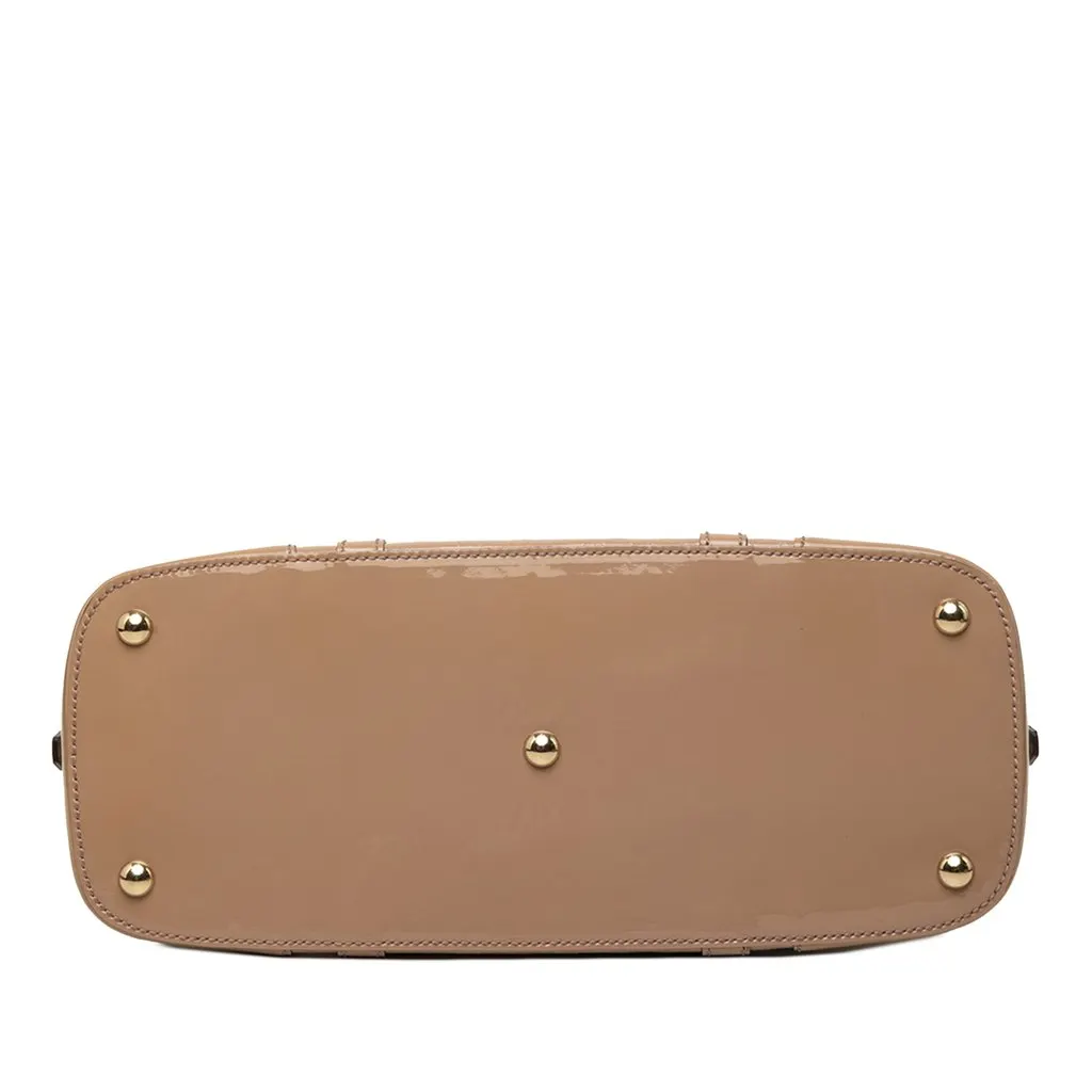 Gucci Small Microguccissima Patent Nice Satchel Beige Leather Very good - Inside View