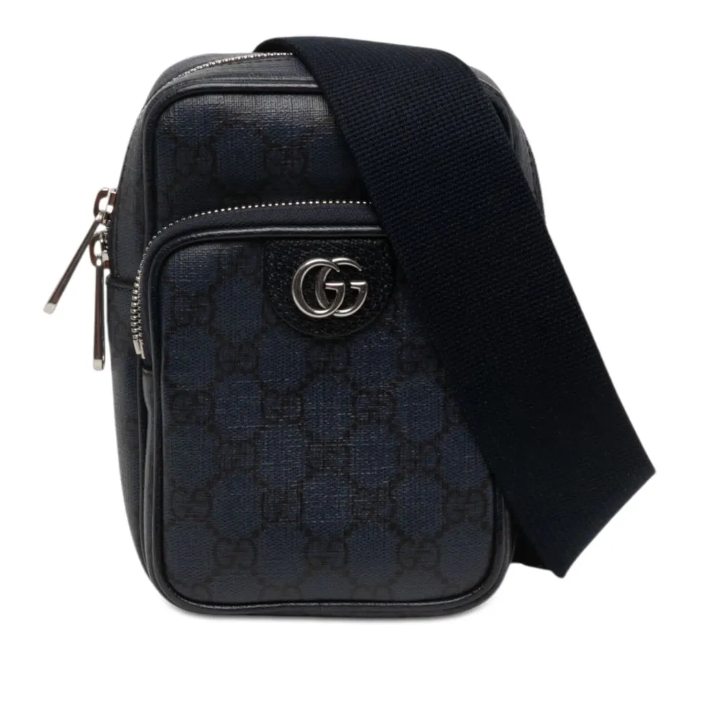 Gucci Mini GG Supreme Ophidia Sling Blue Canvas Very good - Front View