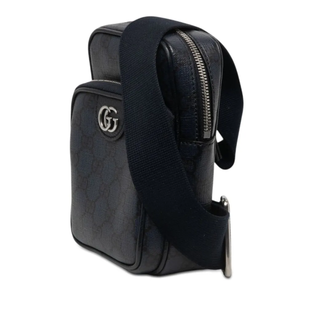 Gucci Mini GG Supreme Ophidia Sling Blue Canvas Very good - Back View