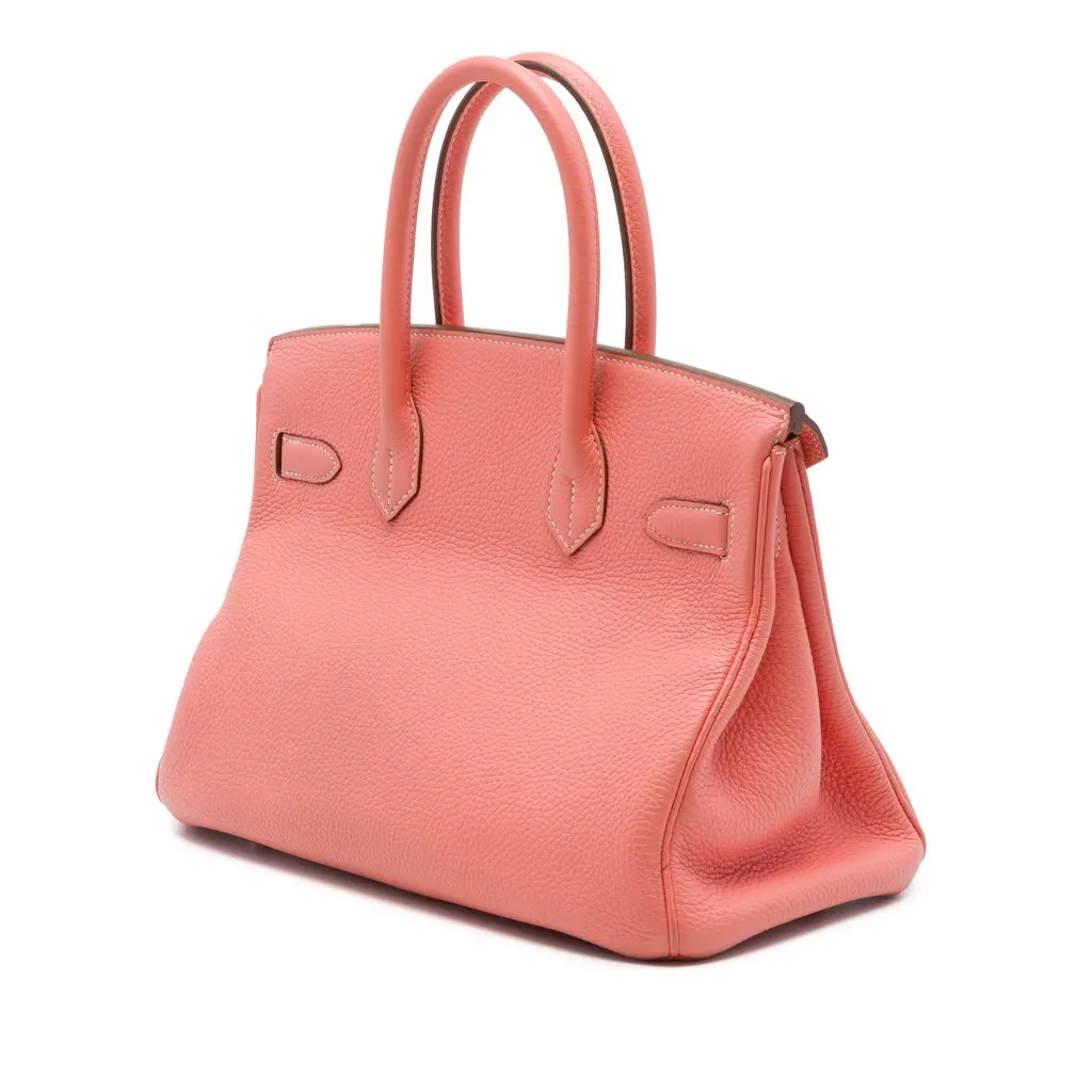 Hermès Clemence Birkin Retourne 30 Orange Leather Very good - Back View