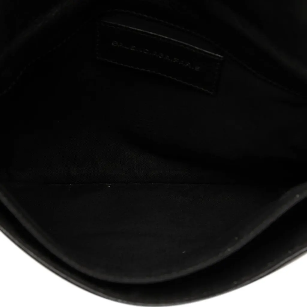 Balenciaga Lambskin Motocross Giant 12 Envelope Clutch Black Leather Good - Model View