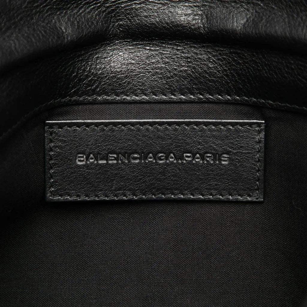 Balenciaga Lambskin Motocross Giant 12 Envelope Clutch Black Leather Good - Box View