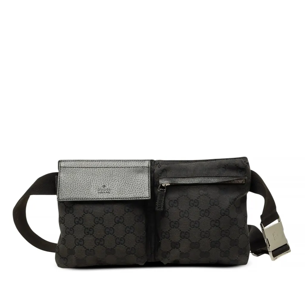Gucci GG قماش مزدوجة Pocket حزام حقيبة