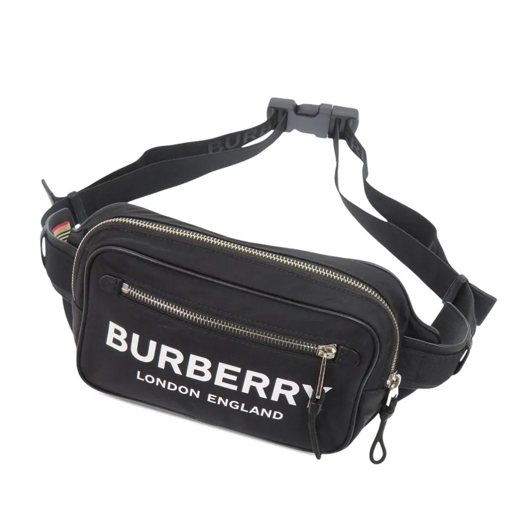 Burberry Econyl Nylon Logo Bum Bag Black Very good - Front View