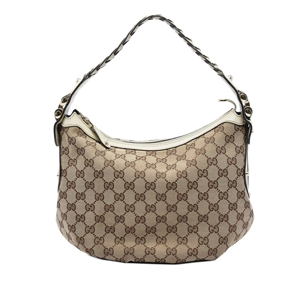 Gucci GG Canvas Pelham Shoulder Bag Beige Canvas Very good - Front View
