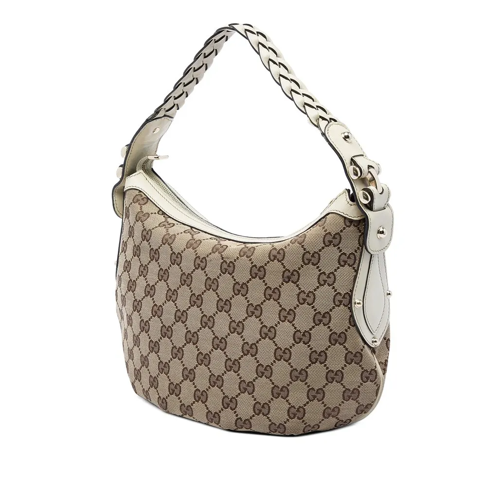 Gucci GG Canvas Pelham Shoulder Bag Beige Canvas Very good - Back View