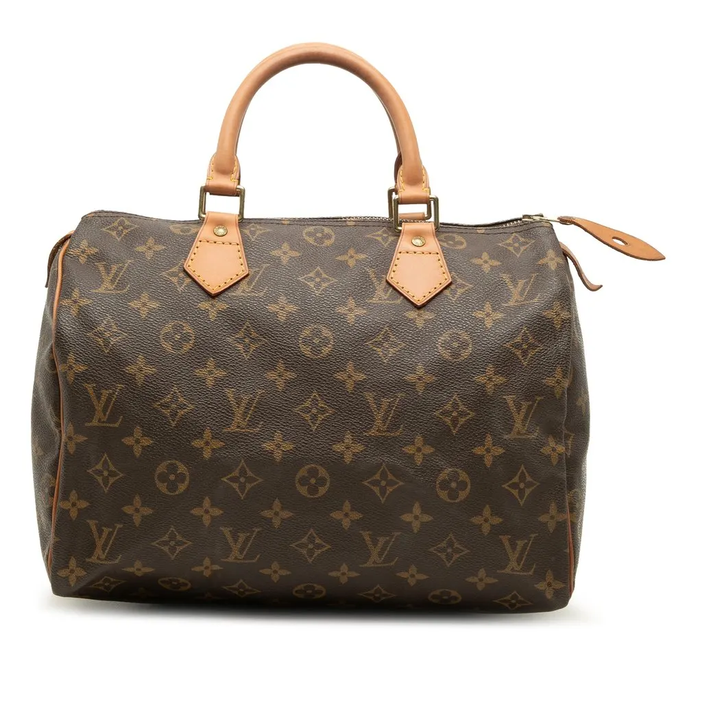 Louis Vuitton Monogram Speedy 30 Brown Canvas Very good - Front View