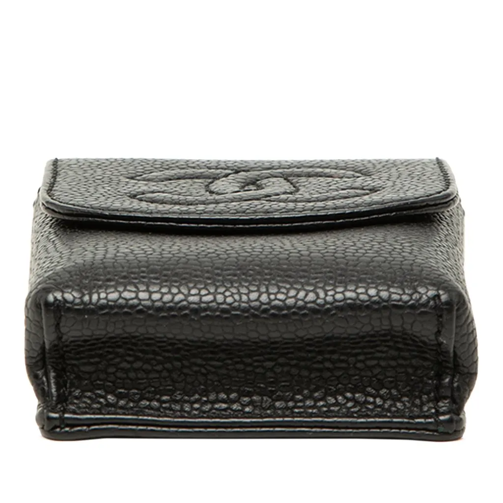 Chanel CC Caviar Cigarette Case Black Leather Very good - Inside View