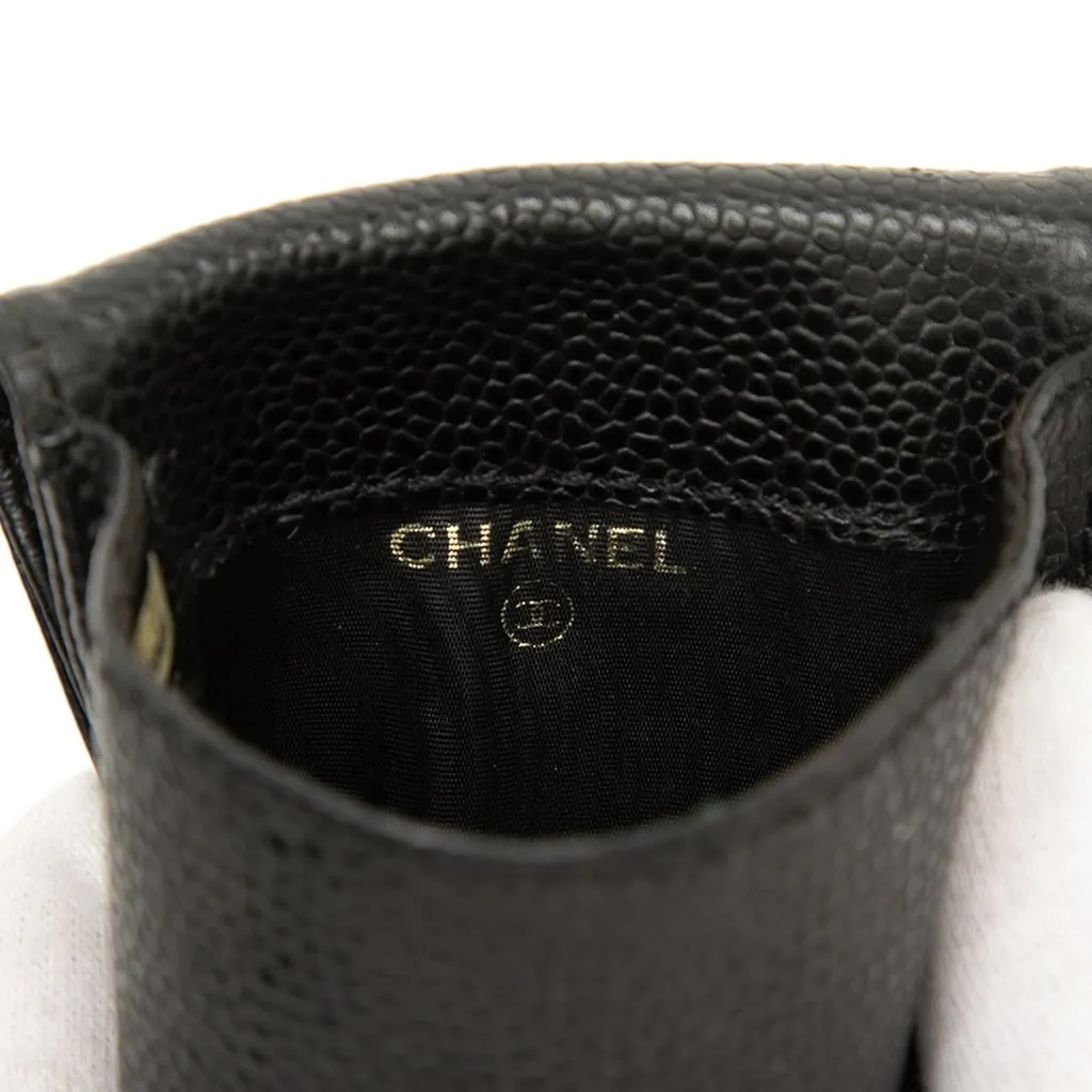 Chanel CC Caviar Cigarette Case Black Leather Very good - Box View