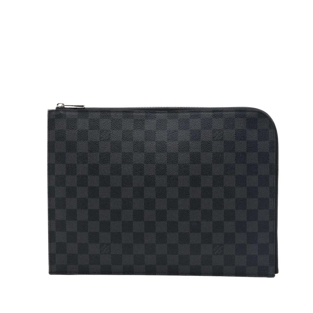 Louis Vuitton Damier Graphite Pochette Jour GM Black Canvas Very good - Front View