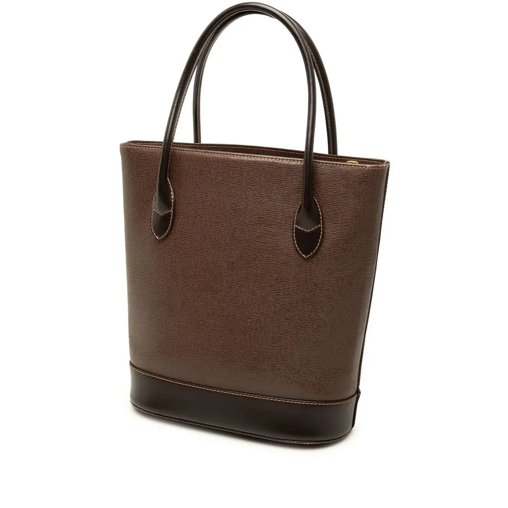 Burberry Calf Leather Bucket Brown Leather Good - Back View