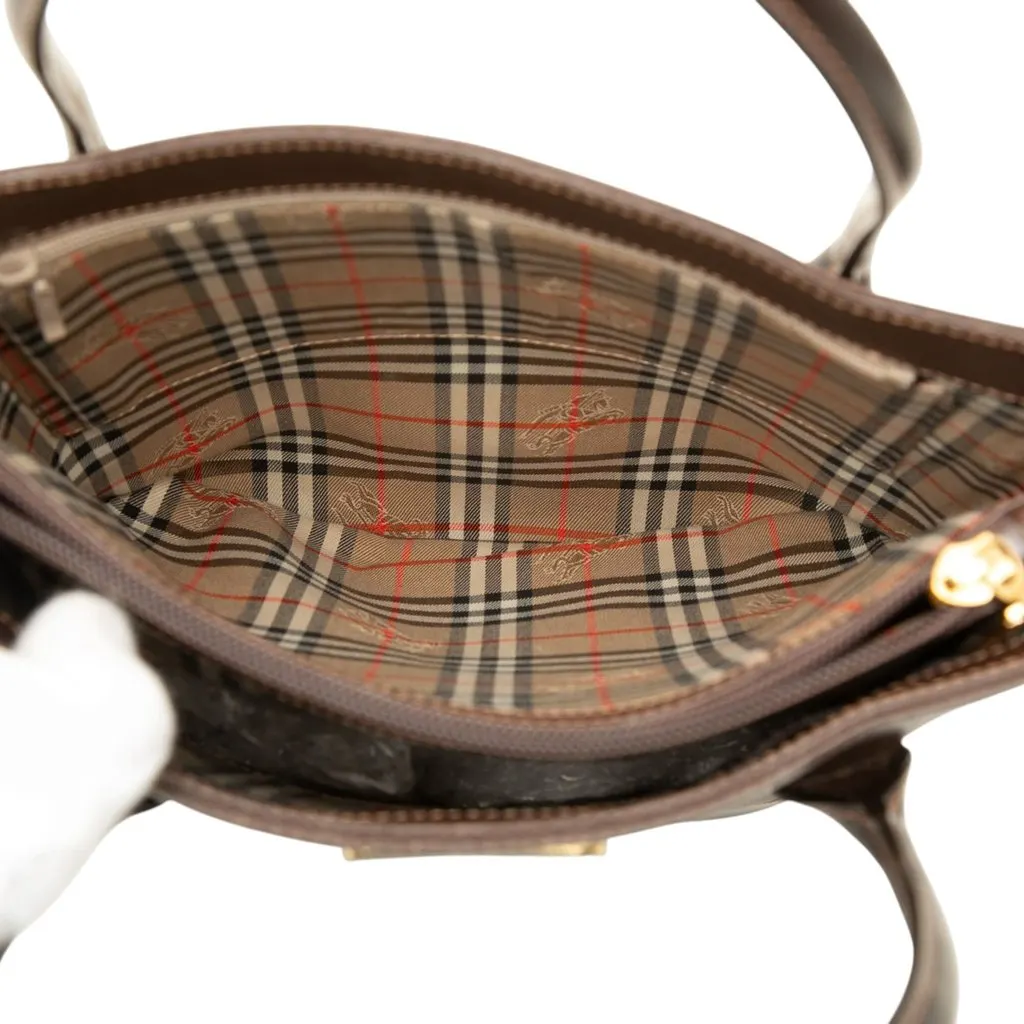 Burberry Calf Leather Bucket Brown Leather Good - Model View