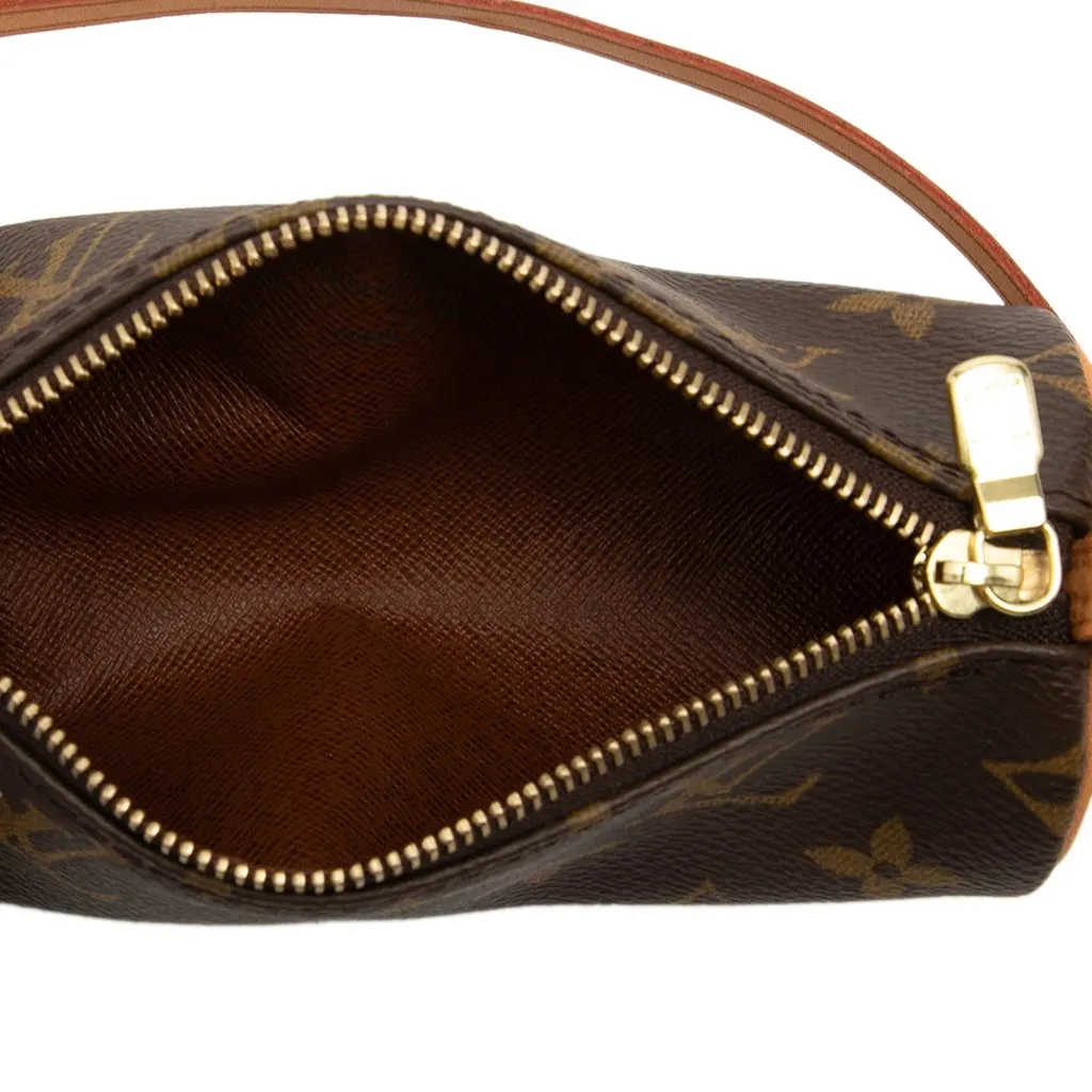 Louis Vuitton Monogram Papillon Pochette Brown Canvas Very good - Model View