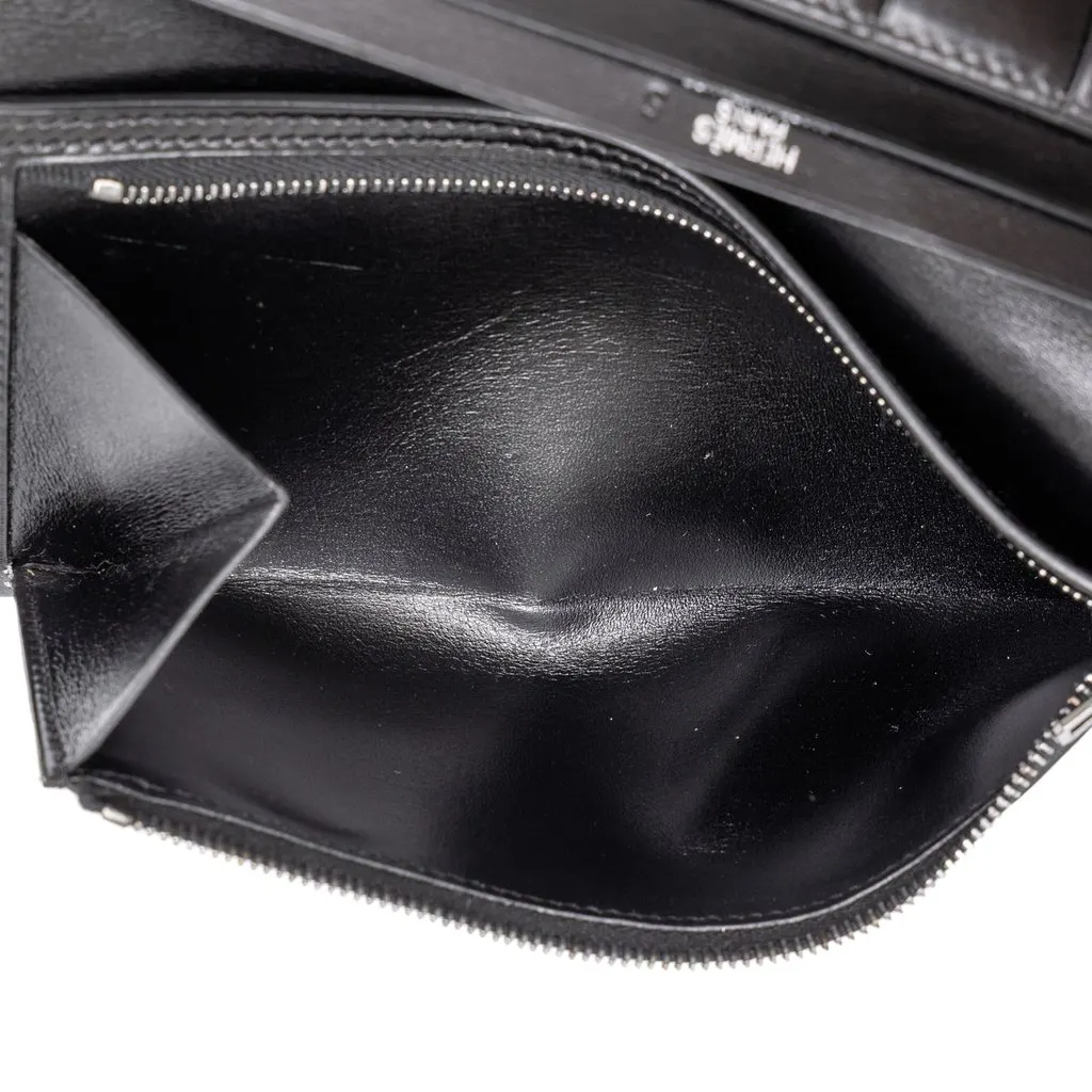 Hermès Box Calf Bearn Wallet Black Leather Very good - Model View