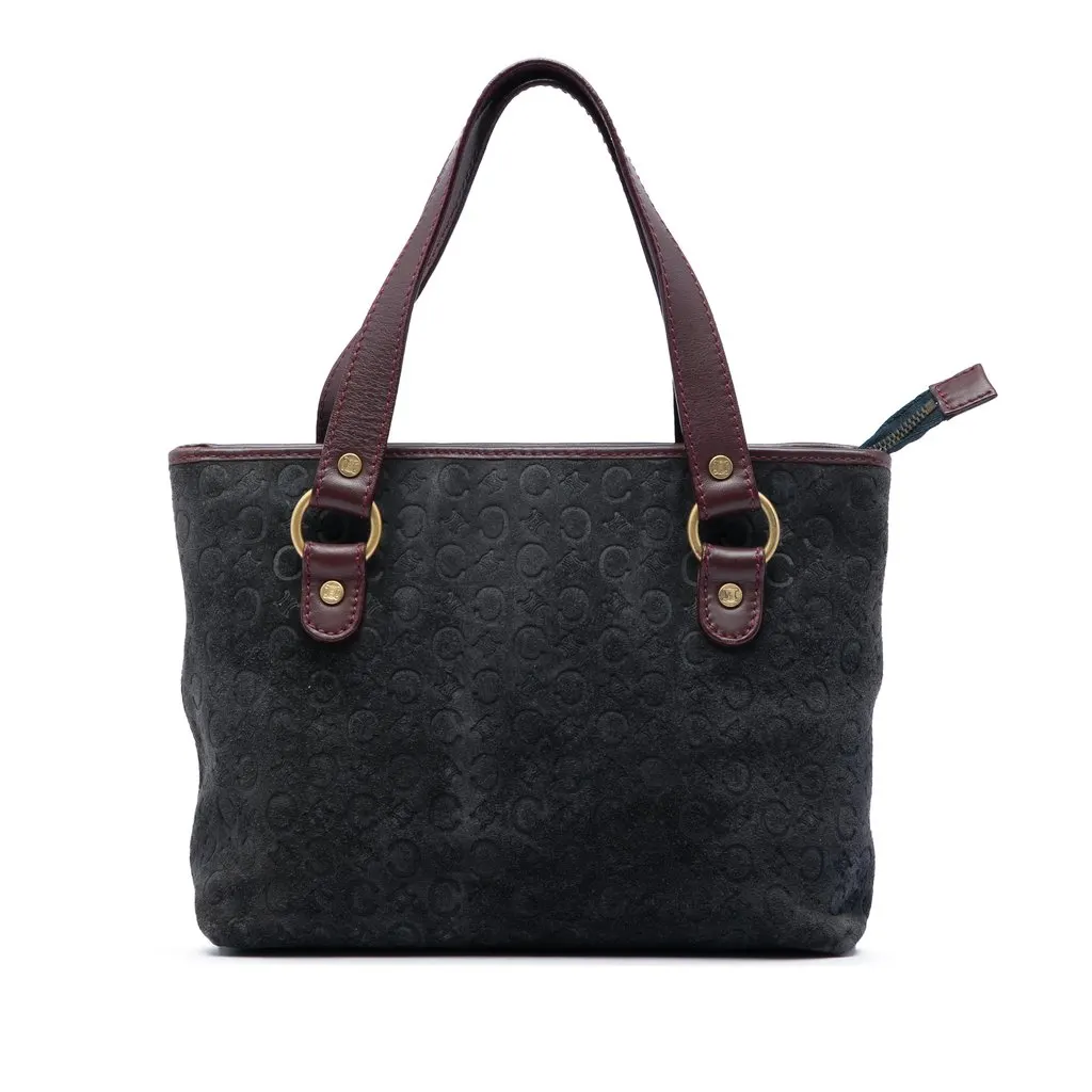 Celine C Macadam Suede Handbag MultiColor Leather Very good - Front View