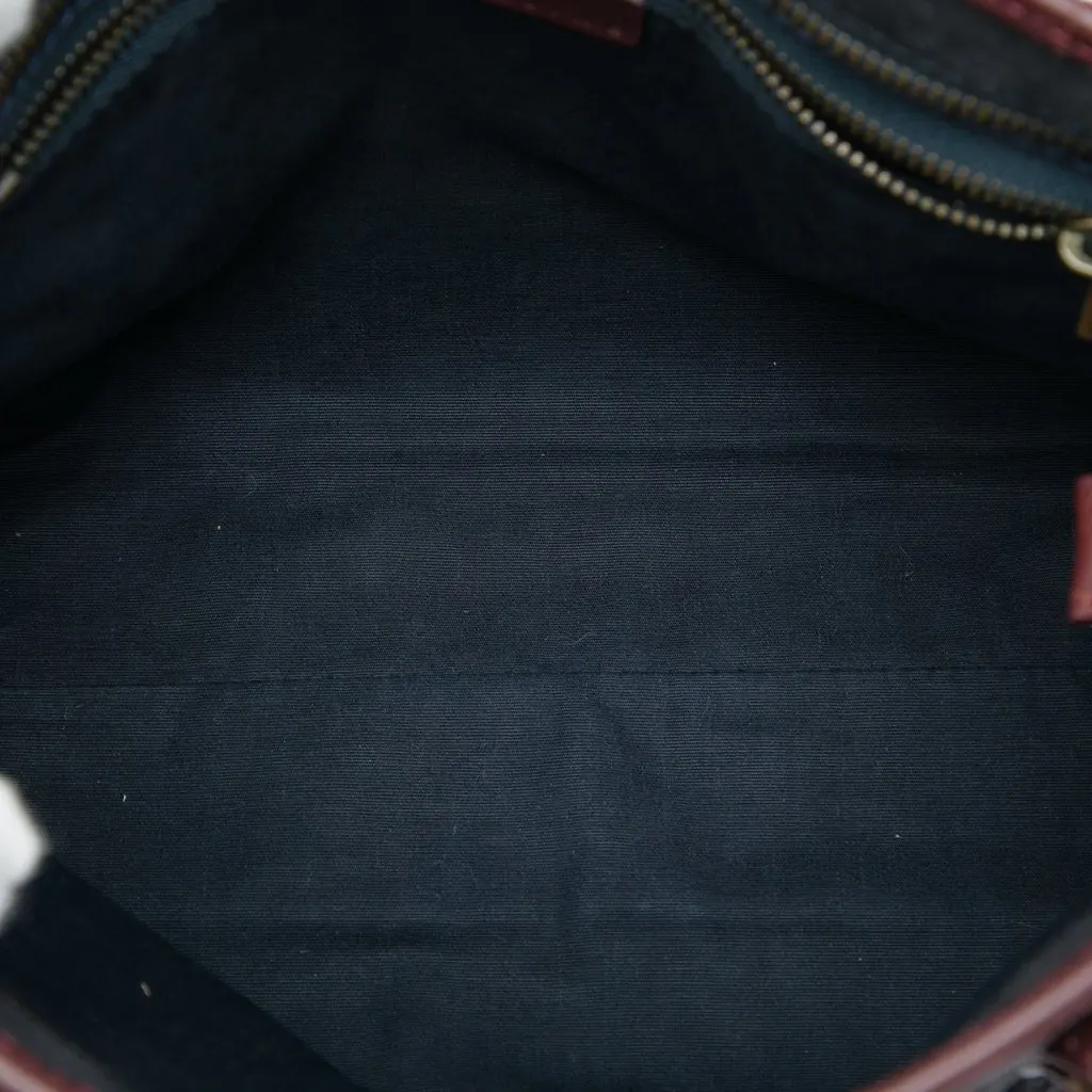 Celine C Macadam Suede Handbag MultiColor Leather Very good - Model View