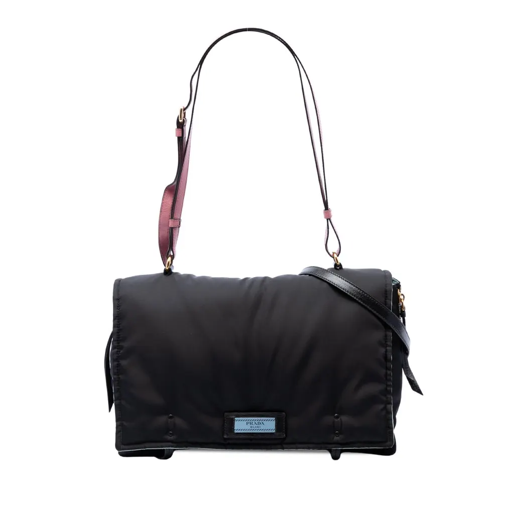 Prada Tessuto Etiquette Satchel Black Very good - Front View