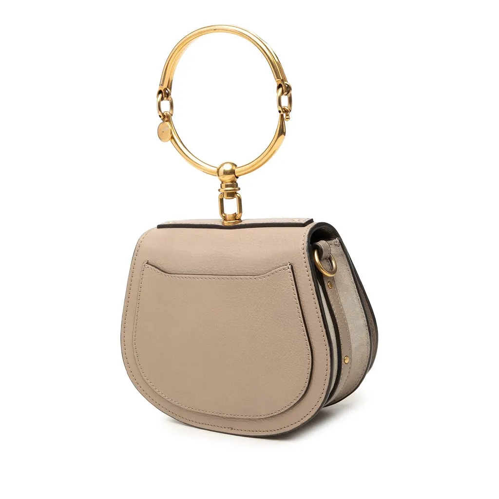 Chloé Small Leather Nile Bracelet Satchel Beige Leather Very good - Back View
