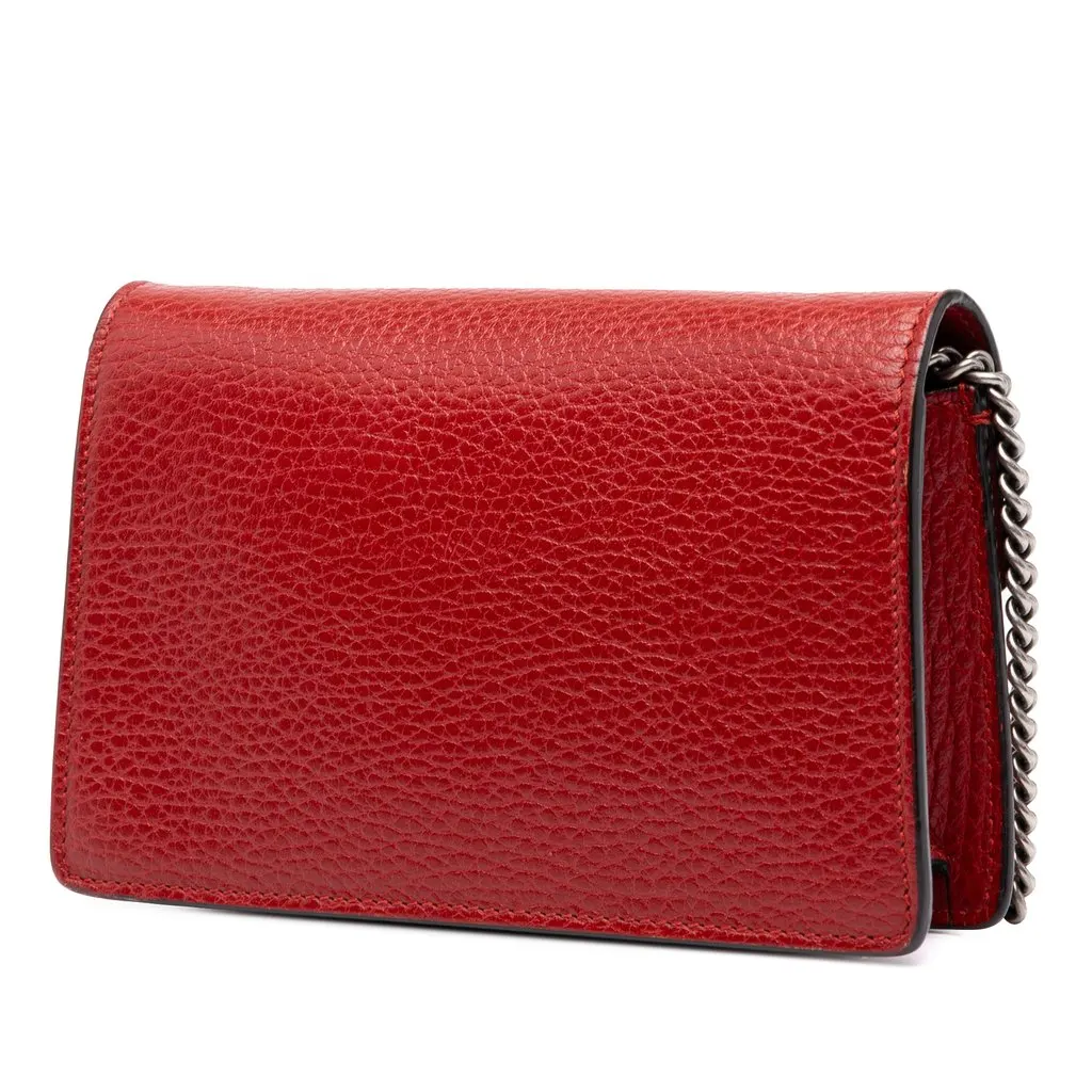 Gucci Mini Calfskin Dionysus Crossbody Red Leather Very good - Back View