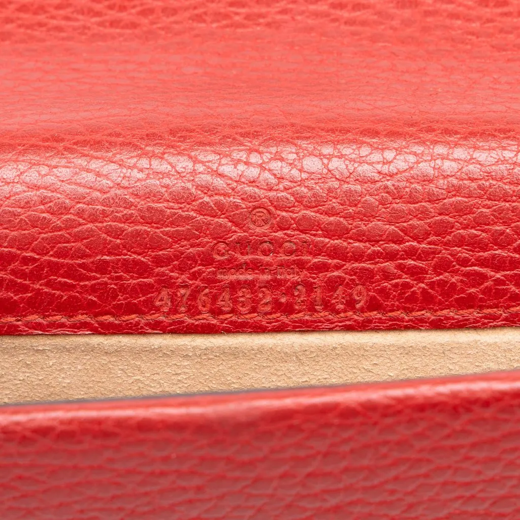 Gucci Mini Calfskin Dionysus Crossbody Red Leather Very good - Box View