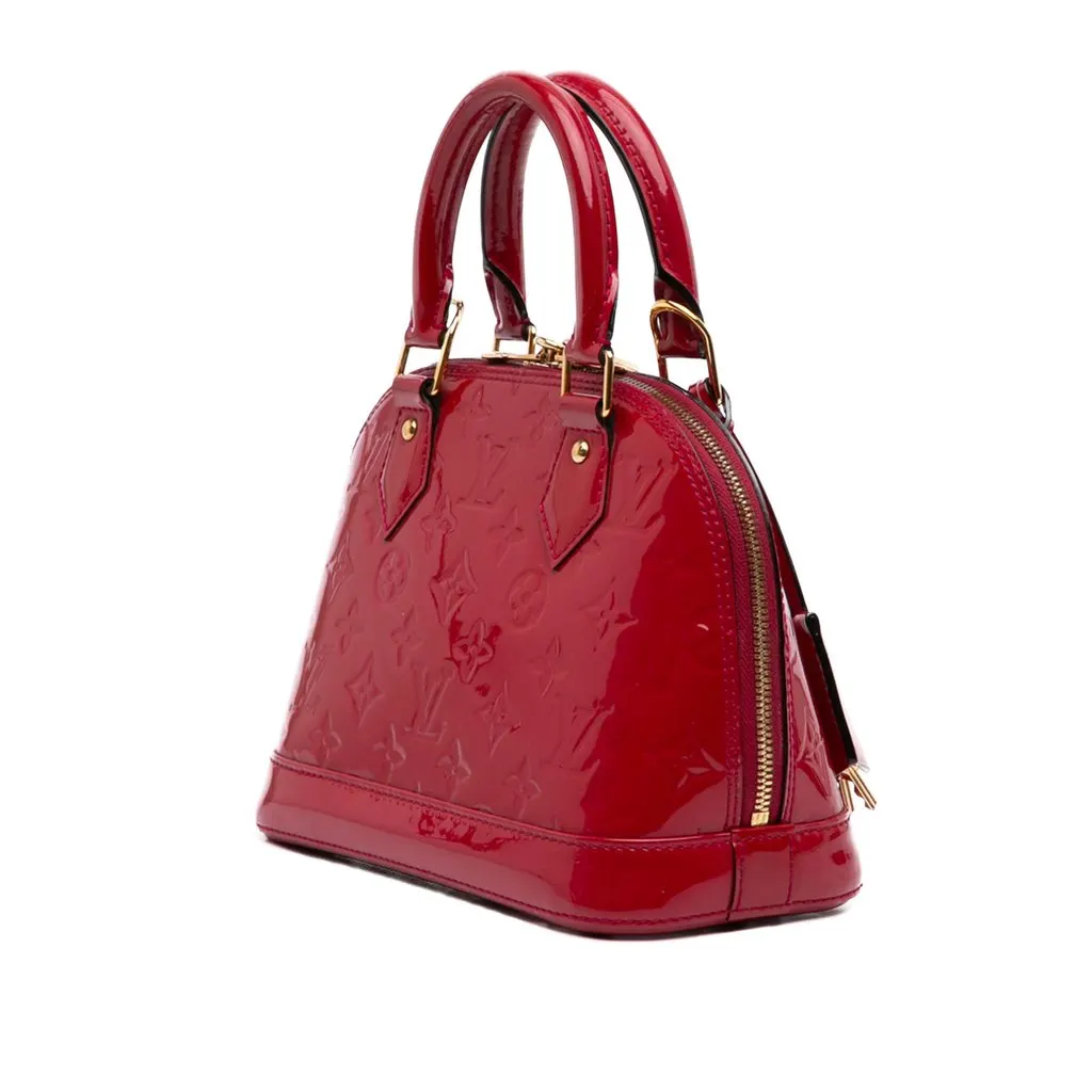 Louis Vuitton Monogram Vernis Alma BB Red Leather Good - Back View
