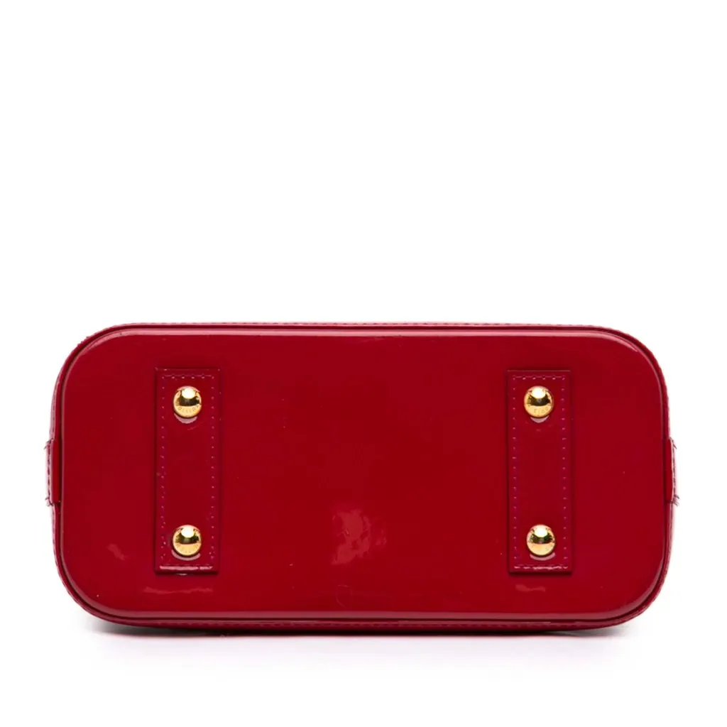 Louis Vuitton Monogram Vernis Alma BB Red Leather Good - Inside View