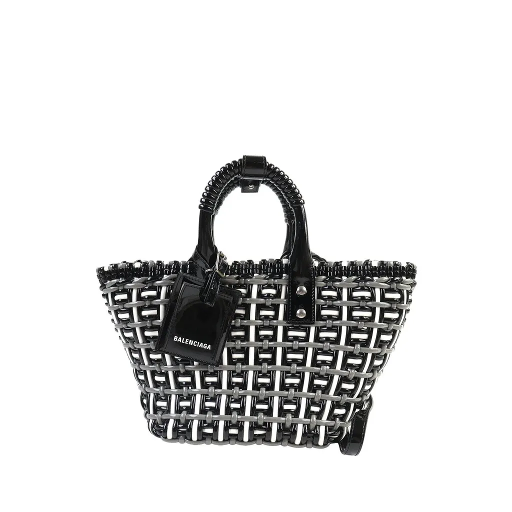 Balenciaga Faux Leather Bistro Basket Bag XS MultiColor Very good - Front View