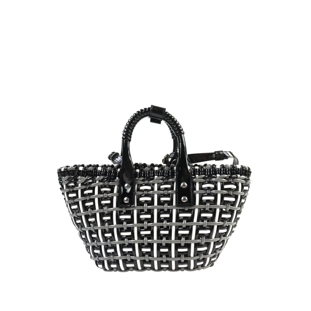 Balenciaga Faux Leather Bistro Basket Bag XS MultiColor Very good - Back View