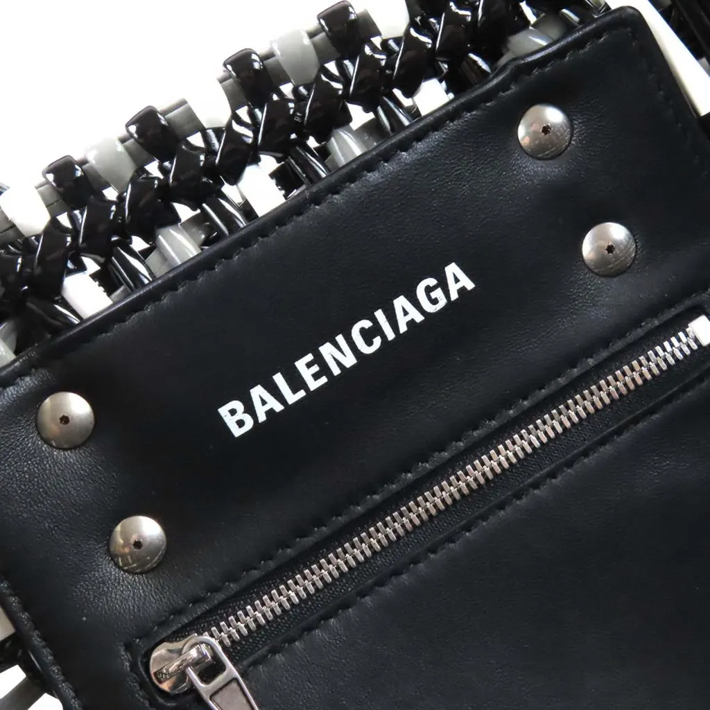 Balenciaga Faux Leather Bistro Basket Bag XS MultiColor Very good - Box View
