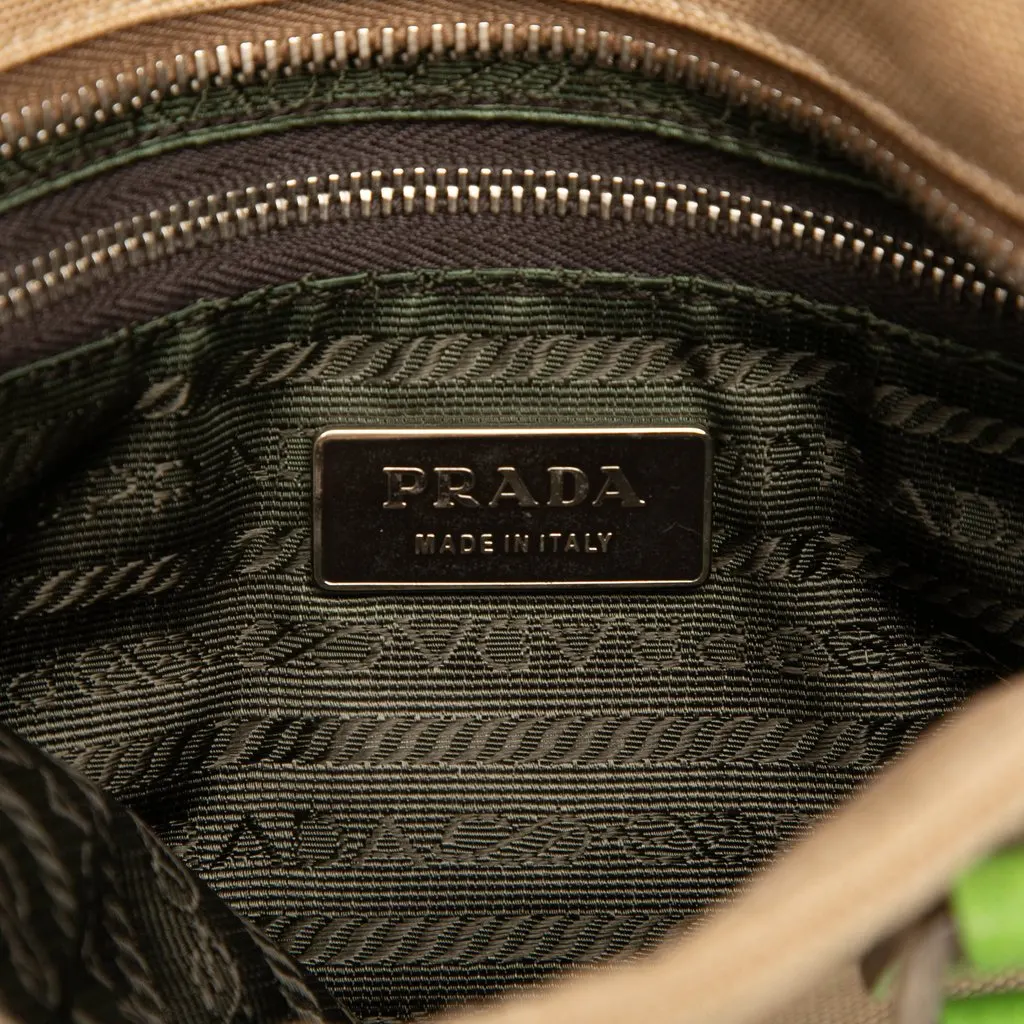 Prada Cinghiale Trimmed Canvas Canapa Tote Beige Very good - Box View