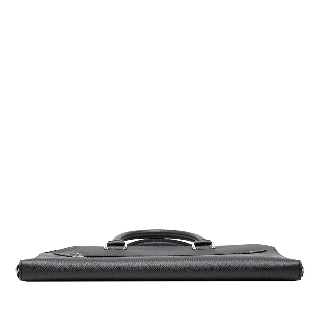 Louis Vuitton Taiga Porte Documents Slim Black Leather Very good - Inside View