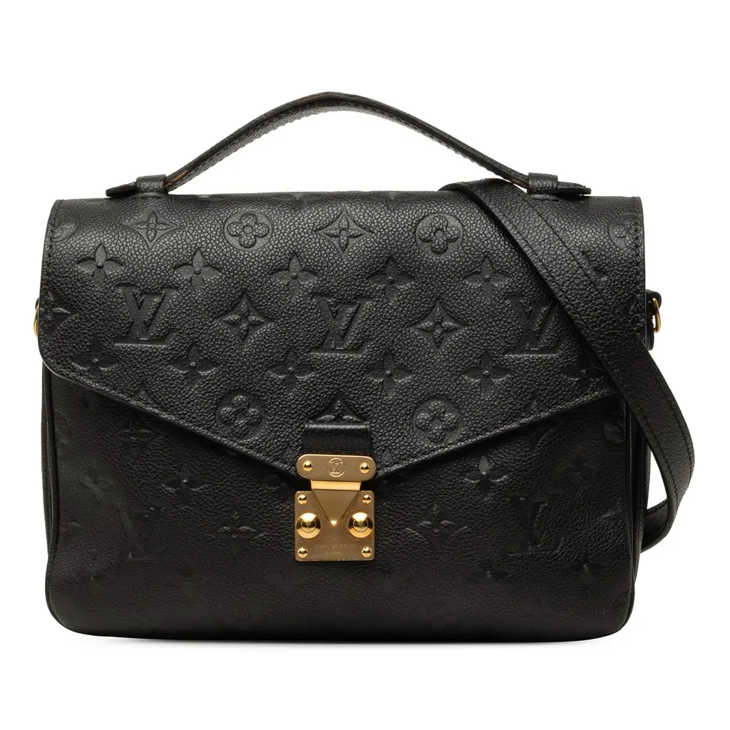 Louis Vuitton Monogram Empreinte Pochette Metis Black Leather Very good - Front View