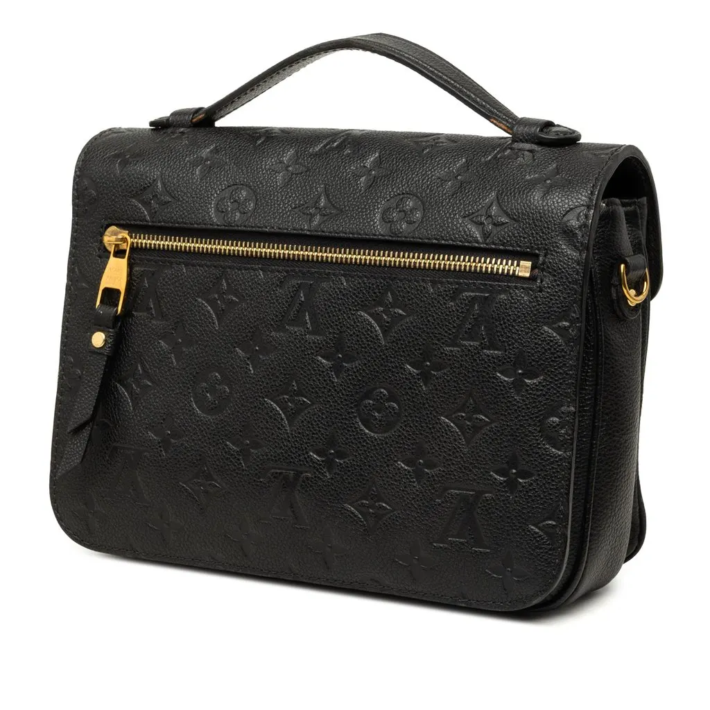 Louis Vuitton Monogram Empreinte Pochette Metis Black Leather Very good - Back View