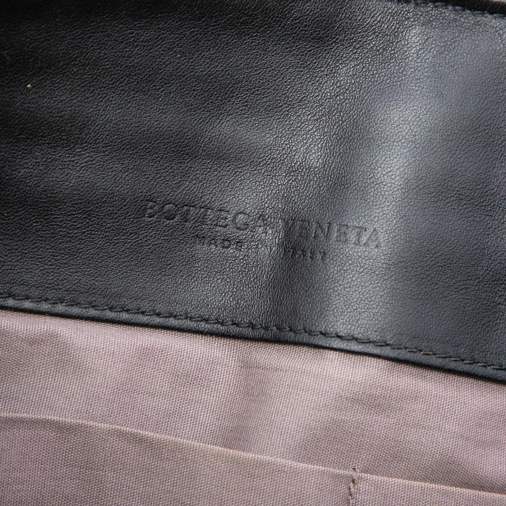 Bottega Veneta Nappa Intrecciato Stitched Clutch Black Leather Very good - Box View