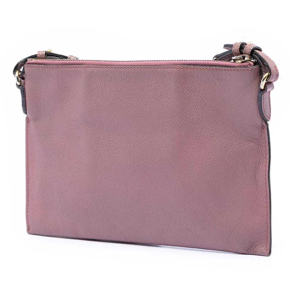 Burberry Leather Peyton Crossbody Pink Leather Good - Back View
