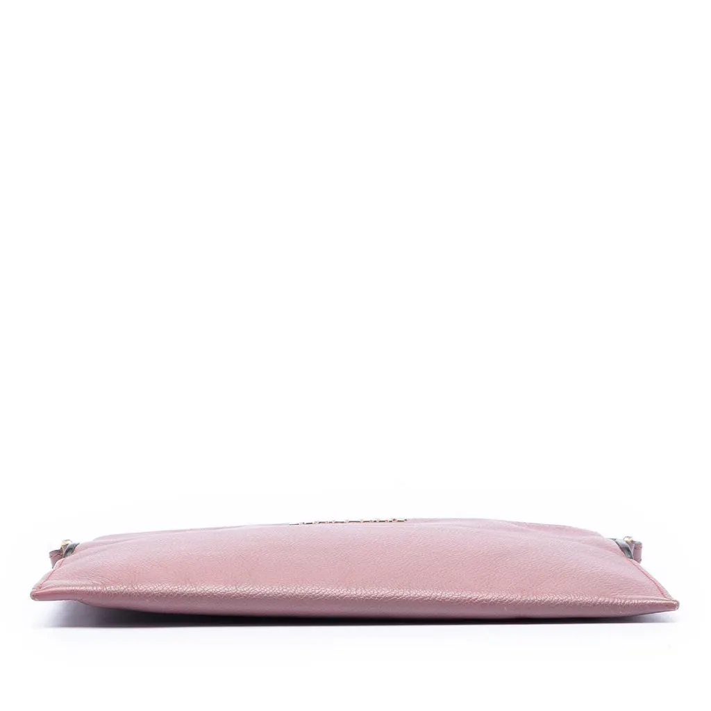 Burberry Leather Peyton Crossbody Pink Leather Good - Inside View
