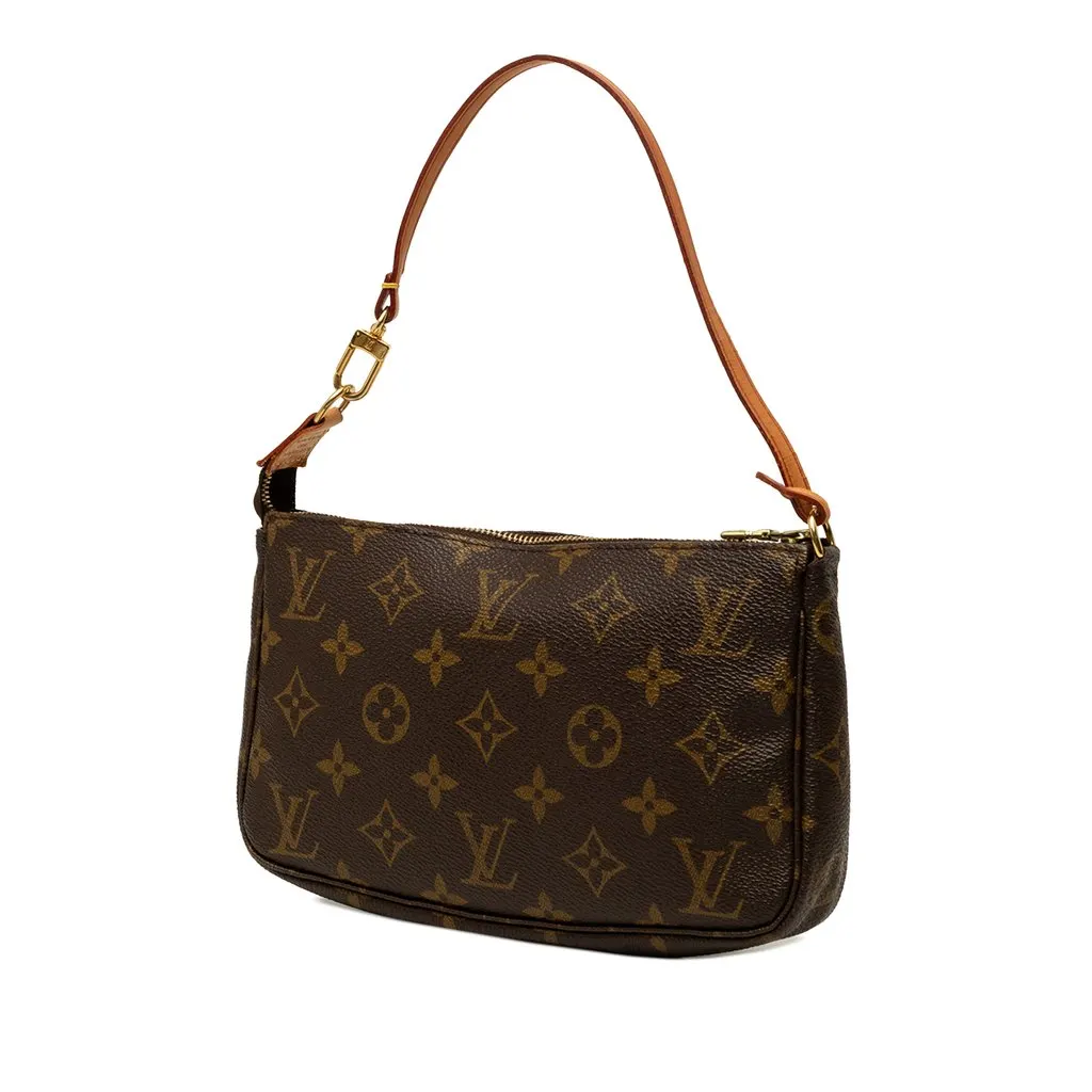 Louis Vuitton Monogram Pochette Accessoires Brown Canvas Good - Back View