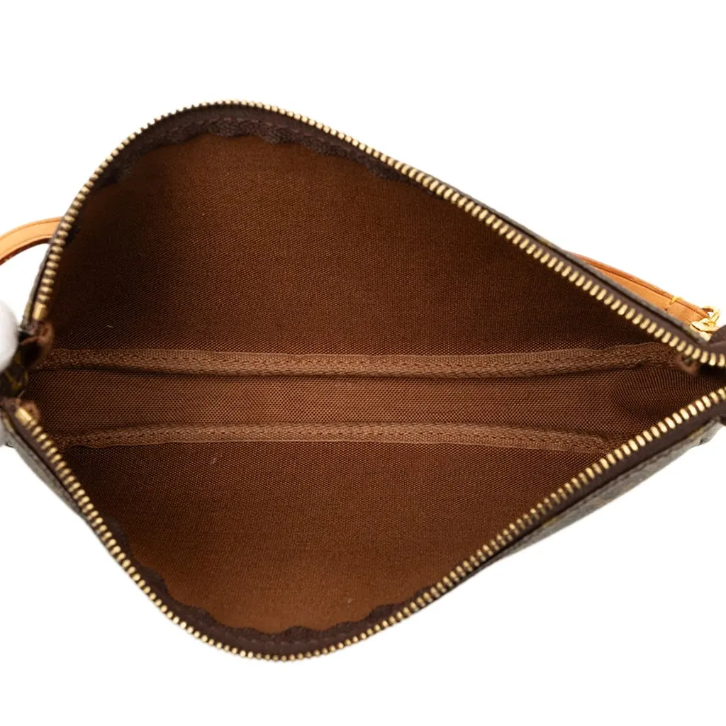 Louis Vuitton Monogram Pochette Accessoires Brown Canvas Good - Model View