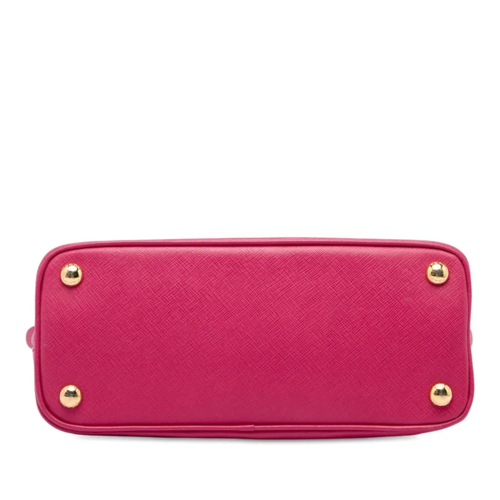 Prada Small Saffiano Lux Promenade Satchel Pink Leather Very good - Inside View