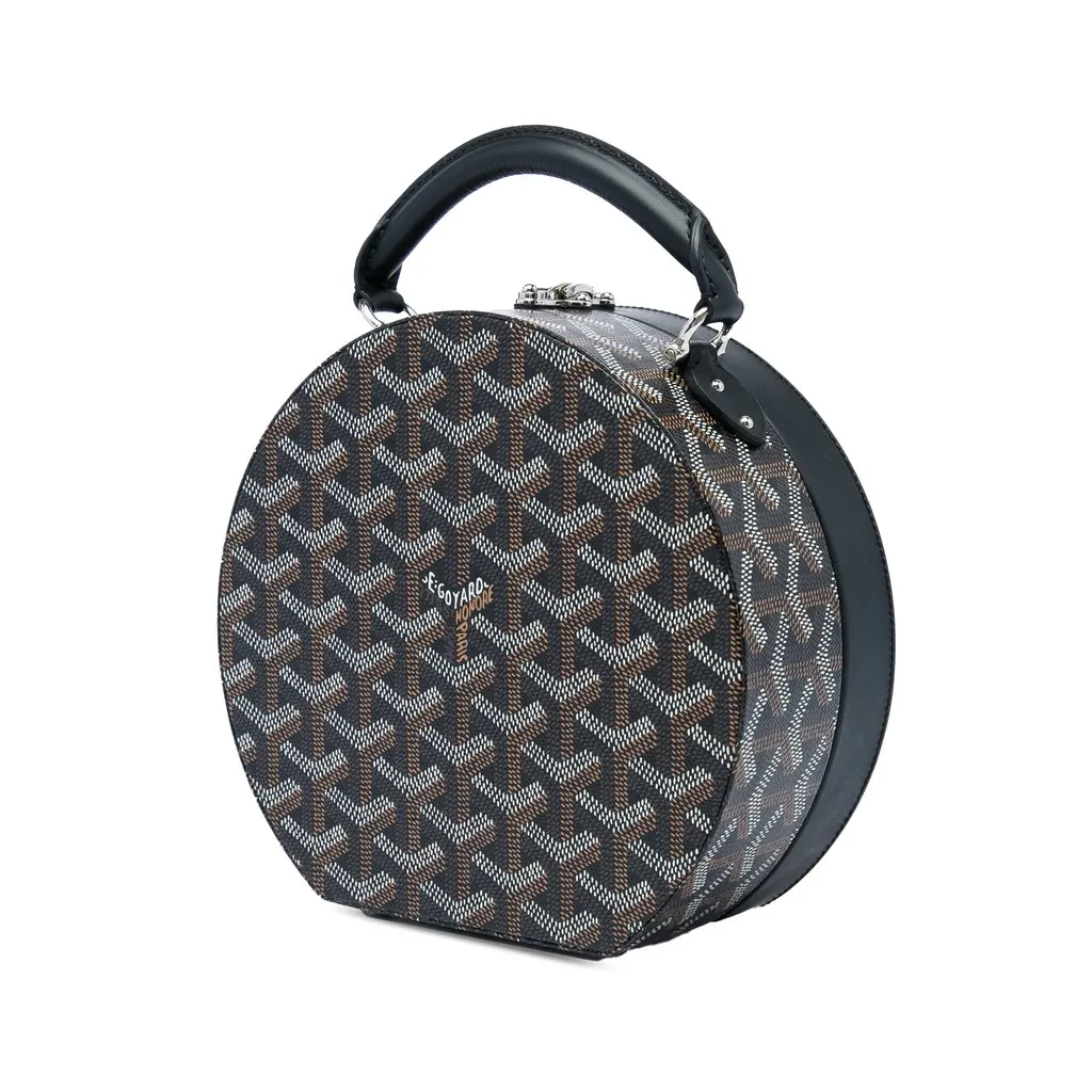 Goyard Goyardine Alto Hatbox Trunk Bag Black Canvas Very good - Back View