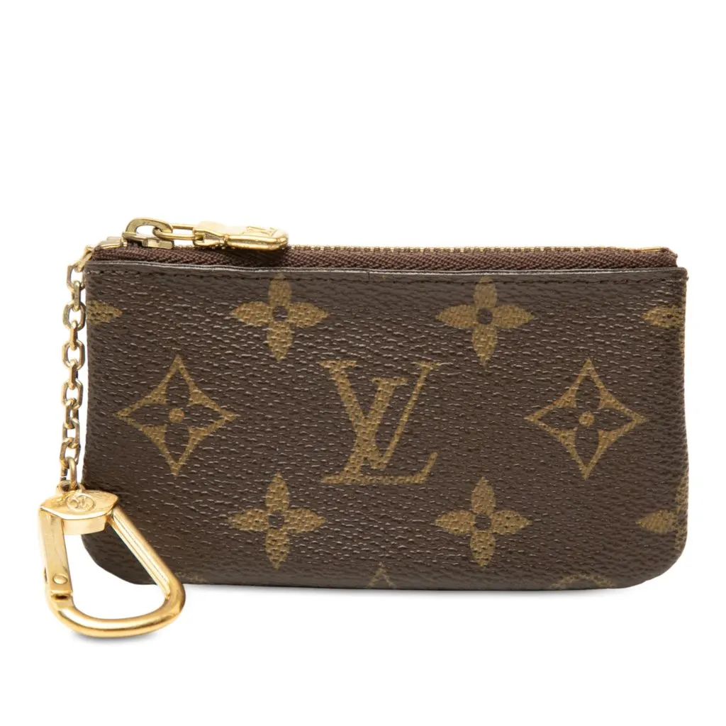Louis Vuitton Monogram Pochette Cles Brown Canvas Very good - Front View