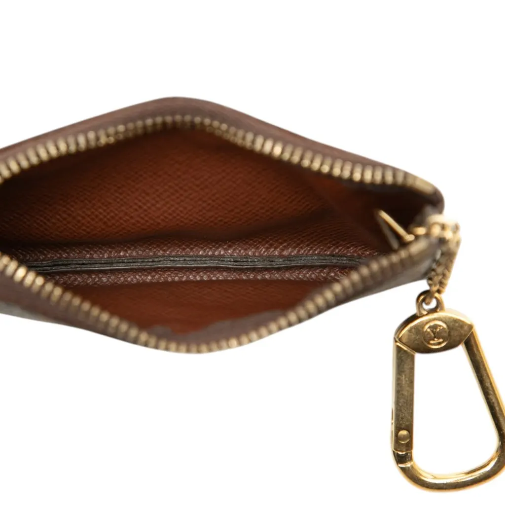 Louis Vuitton Monogram Pochette Cles Brown Canvas Very good - Model View